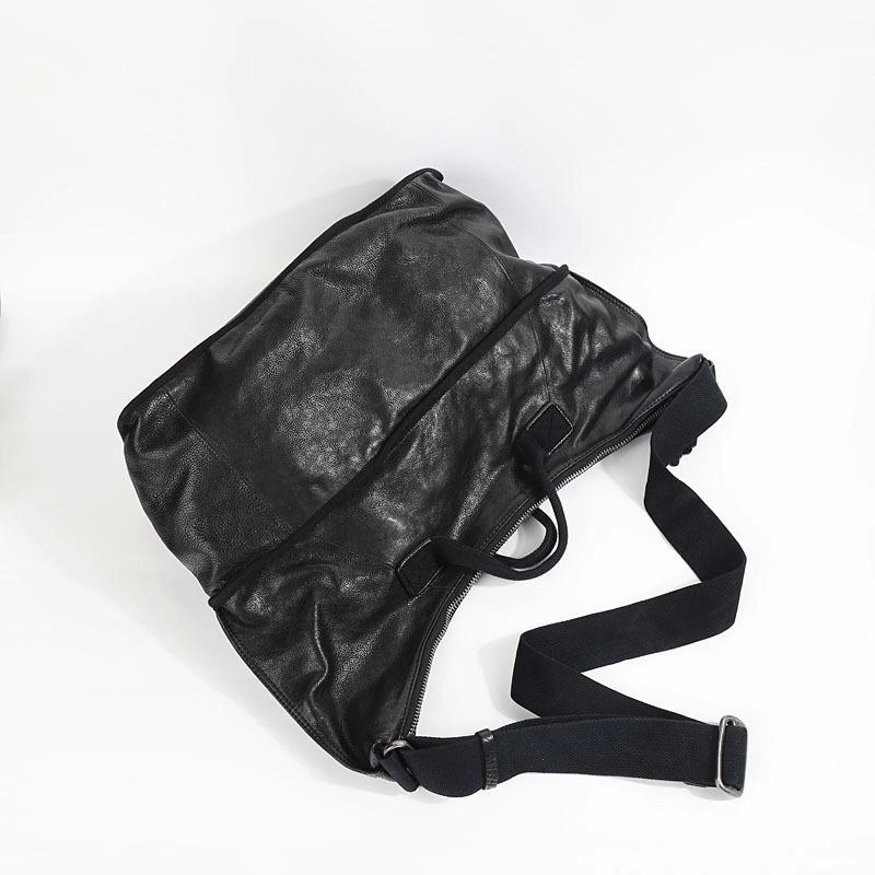 Casual Black Leather Mens 15 inches Tote Side Bag Large Messenger Bag Brown Tote Handbag Courier Bag for Men Soft Touch