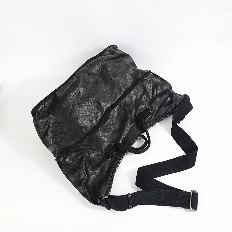 Street Utility Casual Black Leather Mens 15 inches Tote Side Bag Large Messenger Bag Brown Tote Handbag Courier Bag for Men