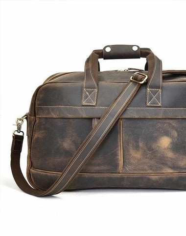 Smart Fit Unisex Design Cool Leather Mens Weekender Bag Travel Bags Duffle Bags Holdall Bag for men