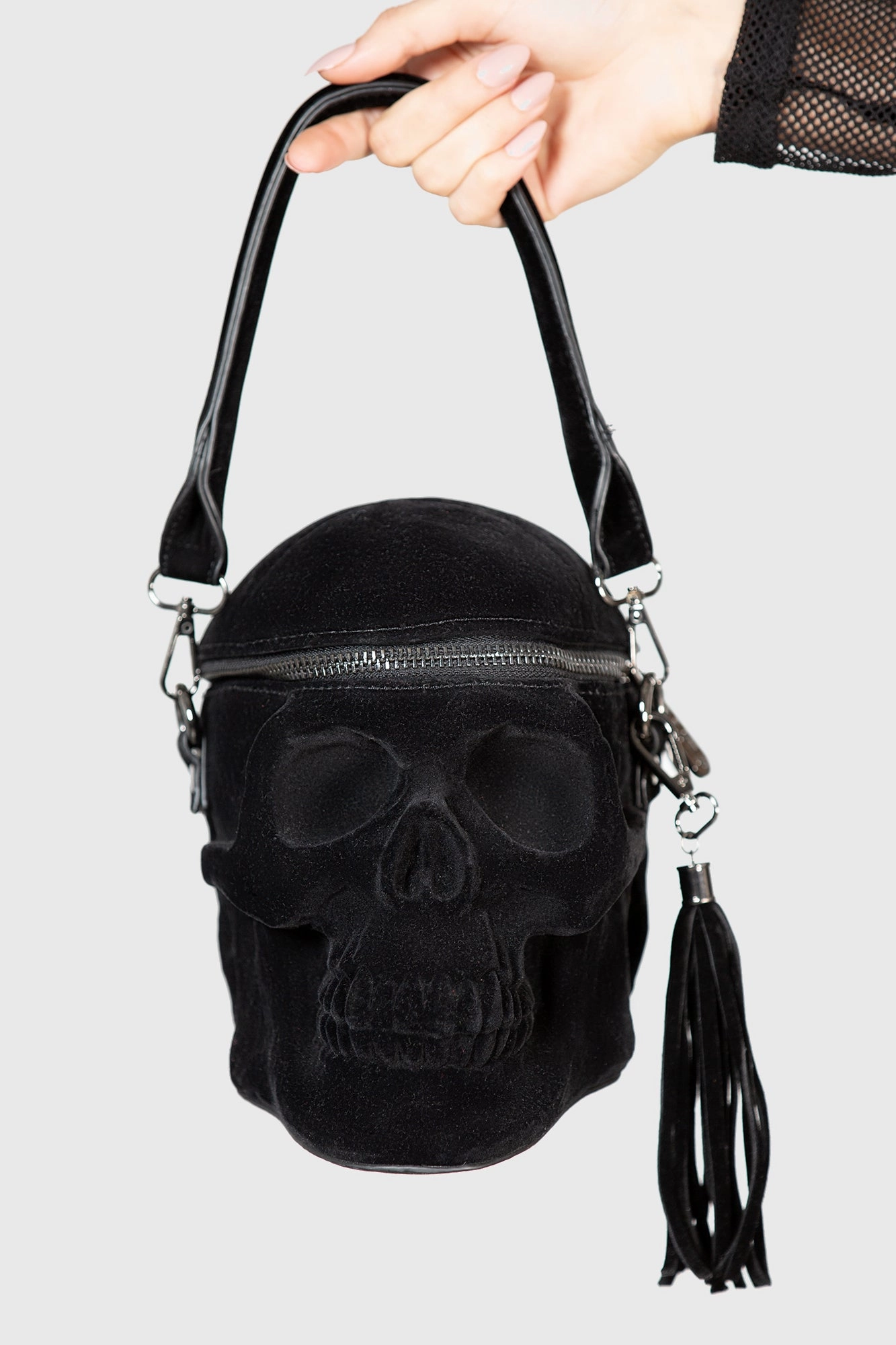 Outdoor functionality Grave Digger Skull Handbag [VELVET]