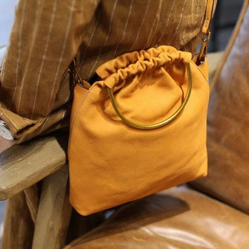 Green Leather Womens Bucket Handbag Large Bucket Side Bag Tote Purse Madewell Bucket Bag Elegant mini bag casual outing