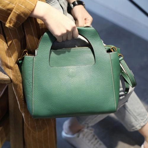 Outdoor Activity Trendy Utility Green Womens Leather Shopper Handbag Side Bag Black Women's Satchel Shoulder Bag Crossbody Purse