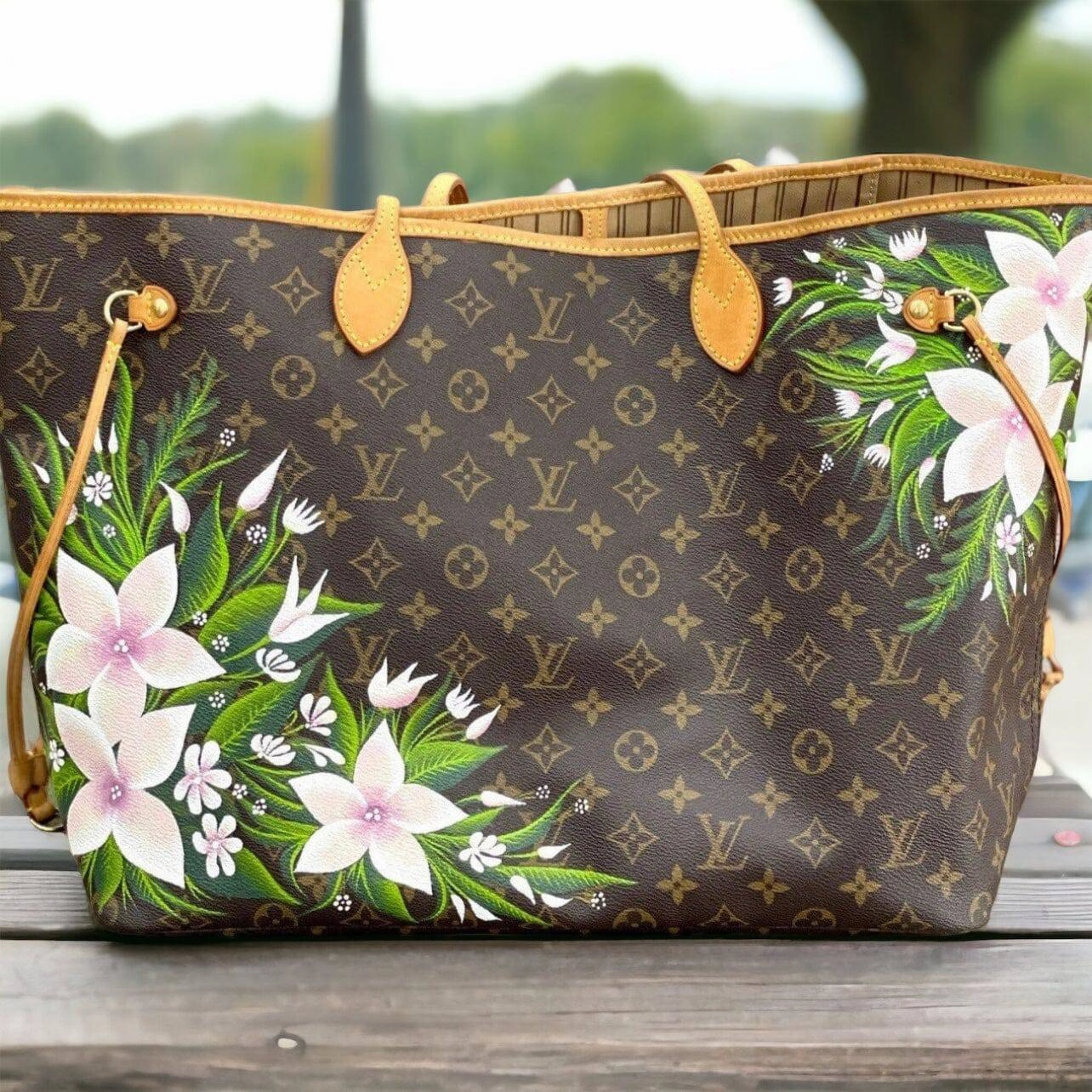 Street Fashion Greens and Flowers