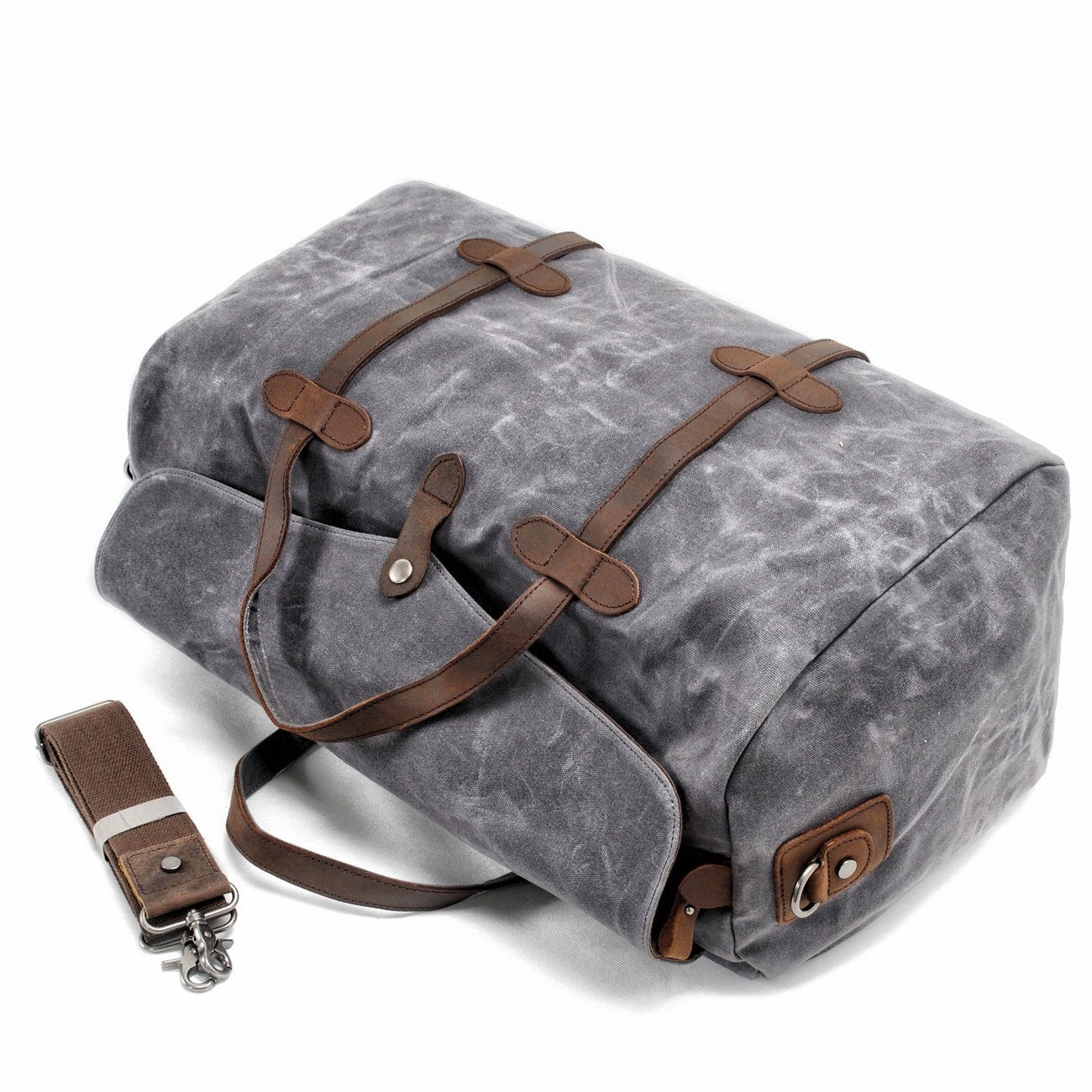 Casual Waxed Canvas Mens Large Travel Waterproof Weekender Bag Shoulder Duffle Bag for Men Stylish And Durable