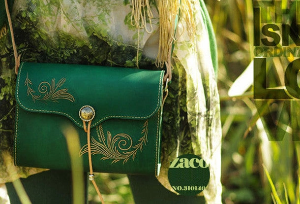 Handcraft retro crossbody leather floral hand dyed shoulder bag /handbag for women Shopping Trip