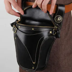 Leather Belt Pouch Mens Small Cases Waist Bag Hip Pack Belt Bags for Men Lightweight Choice