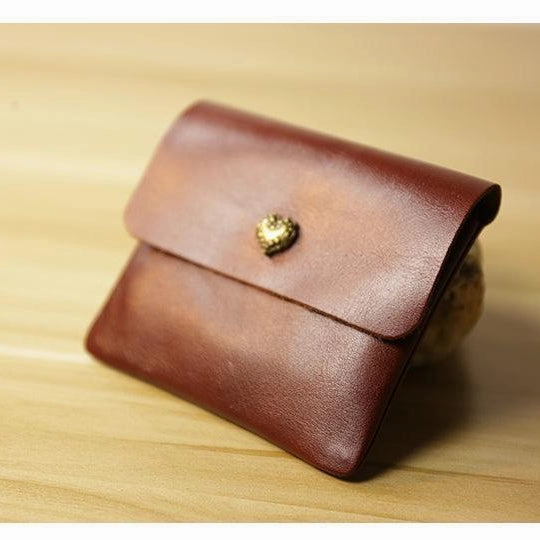 Modern Refinement Handcrafted Full Grain Minimalist leather slim wallet for women, Classic coin purse gift #4