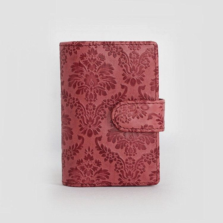 Handcrafted Leather Card Holder, Leather Card Wallet, Women Credit Card Holder, Leather Card Holder Wallet ,Embossed Bag Leather Wallet Handheld financial holder