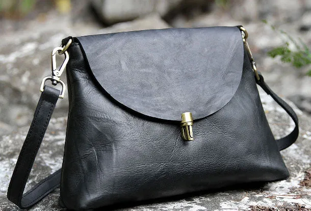 Daily Comfort Smart Storage Handmade black cute purse leather crossbody bag shoulder bag women