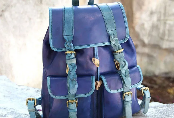 Handmade Leather backpack bag shoulder bag for women leather purse Sleek Design