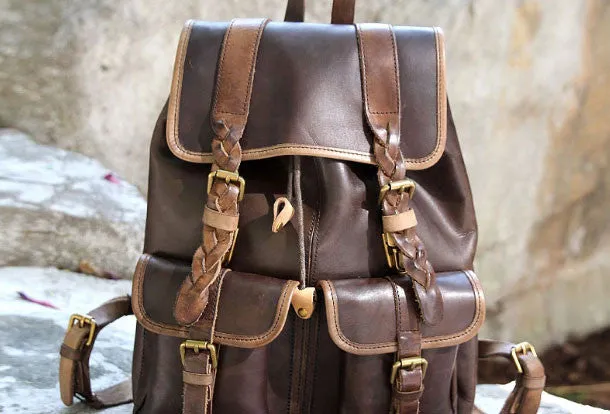 Handmade Leather backpack bag shoulder bag for women leather purse Travel Friendly Classic Appeal