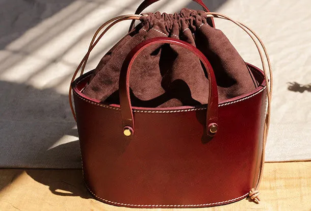 Handmade Leather bucket bag shopper bag for women leather handbag Comfort Look