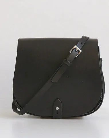 Handmade Leather crossbody bag shoulder bag small black for women leather shoulder purse Weekend Bag Light Function