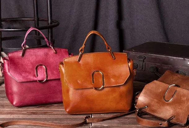 Luxury Icon Stylish Design Handmade Leather handbag purse shoulder bag for women leather shopper bag