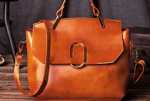 Weekend Style Handmade Leather handbag purse shoulder bag for women leather shopper bag