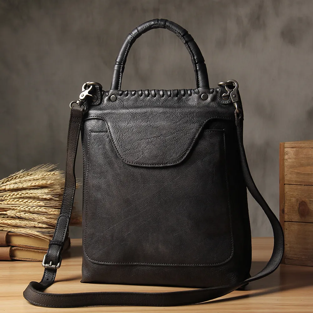 Handmade Leather handbag purse shoulder bag for women leather shopper bag Versatile Style Practical Fashion