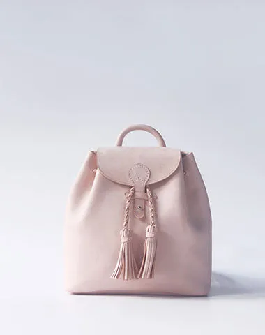 Handmade leather purse backpack beige bag shoulder bag satchel bag purse women Durable Texture Portable design