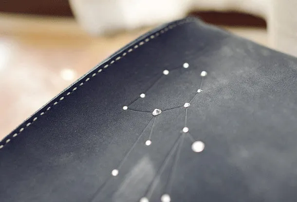 Everyday Essentials Stylish Function Handmade Leather purse clutch shoulder bag constellation women leather crossbody bag