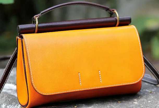 Handmade Leather Vintage Small Shoulder Bag purse crossbody bag for women Outdoor Comfort
