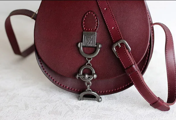 Minimal Carry Handmade Leather vintage women leather shoulder bag crossbody bag