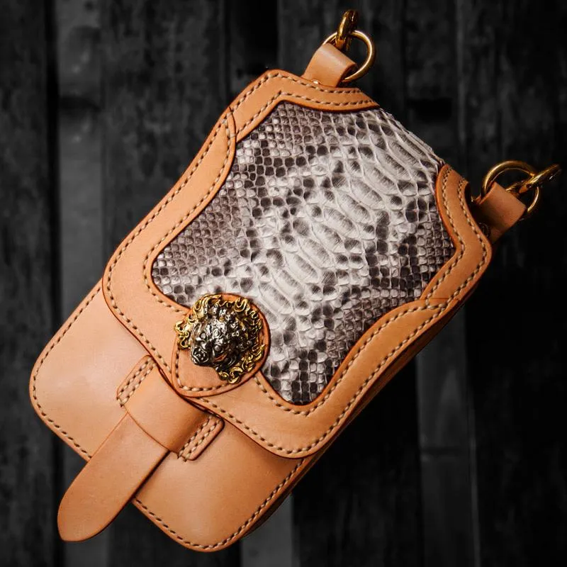 Classic Symmetry Handmade Mens Leather Belt Pouch Cases Waist Bag Hip Pack Belt Bag for Men