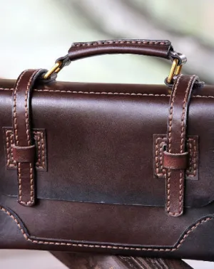 Handmade messenger bag satchel purse leather crossbody bag shoulder bag women city commute