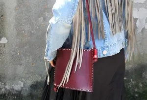 Sleek Utility Chic Handbag Handmade mini purse leather cute crossbody bag purse shoulder bag for women