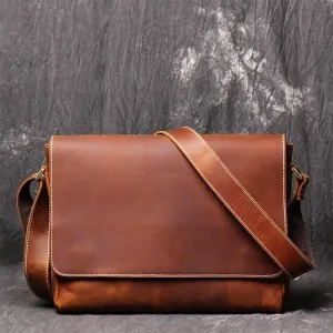 Trendy Accessory Handmade Retro Cowhide Leather shoulder bag, Doctor's -Lawyer's Bag, Personalised Leather shoulder bag, Handmade Briefcase for Men