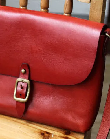 Comfort Fit Handmade shoulder bag vintage rustic red leather crossbody Shoulder Bag for women