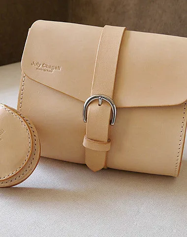 Handmade vintage cute rustic leather crossbody Shoulder Bag for girl women lady Chic Design Daily Companion