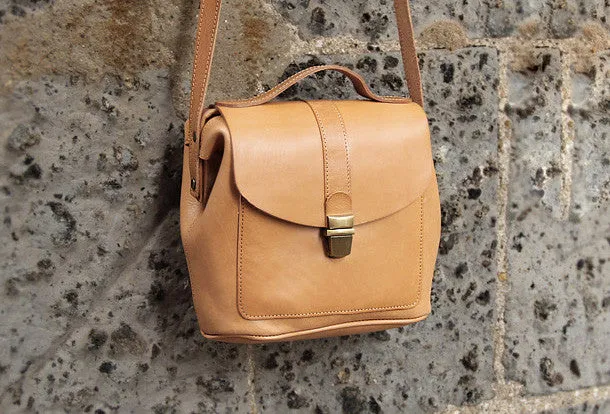 Easy Storage Handmade vintage leather messenger crossbody Shoulder Bag for girl women lady