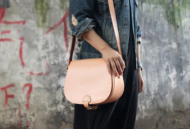 Handmade vintage womens leather messenger crossbody Shoulder Bag for women Casual accessory