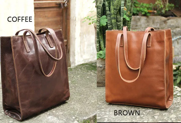 Handmade vintage womens leather tote bag shoulder bag for women Comfy Fit Casual Comfort