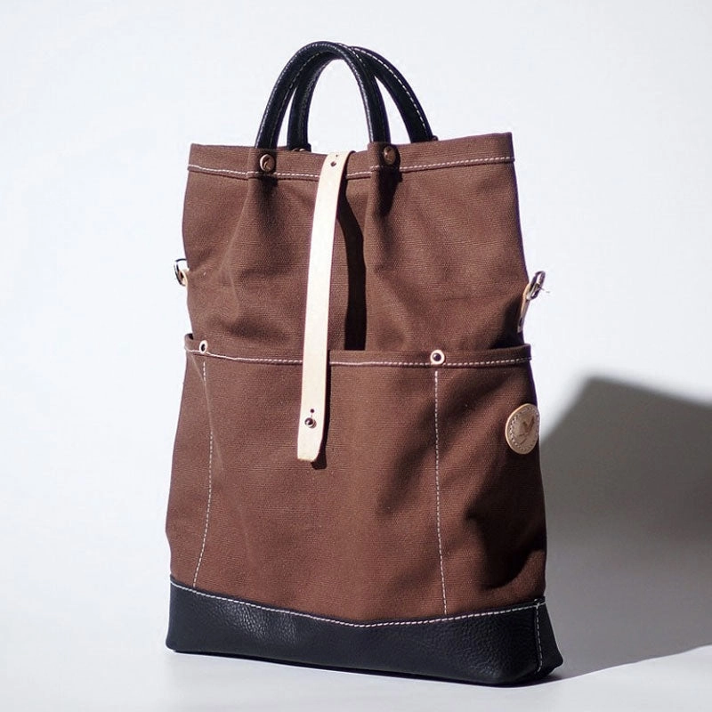 Handmade Canvas Leather Womens Tote Purse Handbag Tote Shopper Bag for Women Distinctive Style