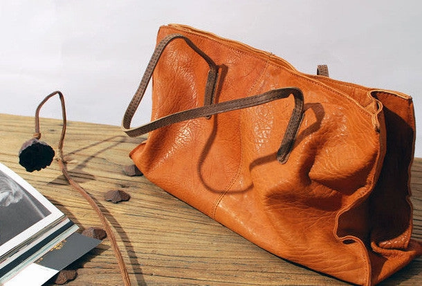 Classic Daily Handmade fashion pretty leather medium tote bag shoulder bag  handbag for women lady