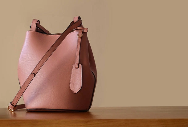 Easy Carry Handmade Genuine Leather Bucket Bag Purse Crossbody Bag Shoulder Bag Purse For Women