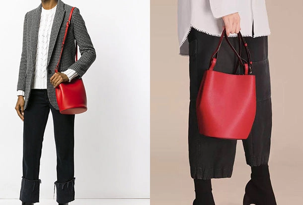 Handmade Genuine Leather Bucket Bag Purse Crossbody Bag Shoulder Bag Purse For Women Classic Appeal Practical Look