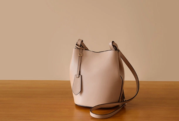 Office Ready work commute Handmade Genuine Leather Bucket Bag Purse Crossbody Bag Shoulder Bag Purse For Women