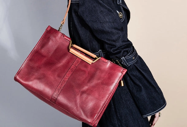 Handmade Genuine Leather Handbag Bag Shoulder Bag Shopper Bag Purse For Women Functional Style