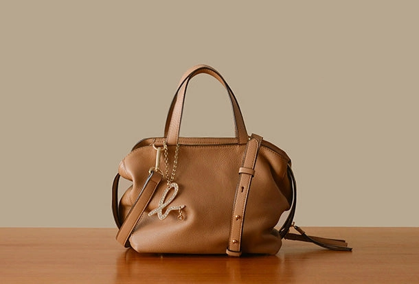 Handmade Genuine Leather Handbag Crossbody Bag Shoulder Bag Purse For Women Practical Organizer Functional Storage