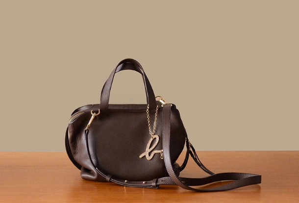 Bold Detail Handmade Genuine Leather Handbag Crossbody Bag Shoulder Bag Purse For Women