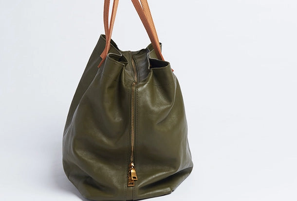 Handmade Genuine Leather Handbag Large Tote Bag Shopper Bag Shoulder Bag Purse For Women color block Formal event clutch