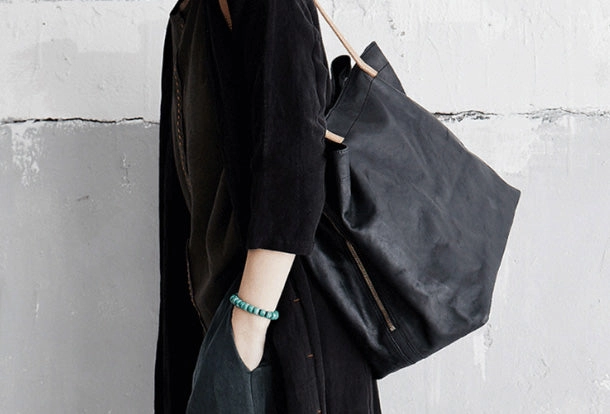 Lightweight Design Handmade Genuine Leather Handbag Large Tote Bag Shopper Bag Shoulder Bag Purse For Women