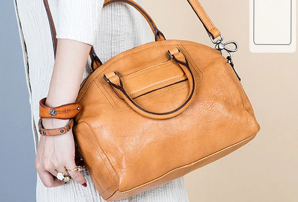 Handmade Genuine Leather Handbag Shopper Bag Crossbody Bag Shoulder Bag Purse For Women Everyday Comfort Functional Choice