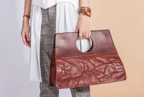 Handmade Genuine Leather Handbag Shopper Bag Crossbody Bag Shoulder Bag Purse For Women Sophisticated Fashion