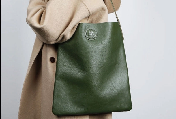 Handmade Genuine Leather Handbag Tote Bag Shopper Bag Shoulder Bag Purse For Women Timeless Look