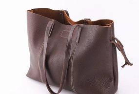 Handmade Genuine Leather Handbag Tote Bag Shopper Bag Shoulder Bag Purse For Women Timeless Office Luxury Vibe