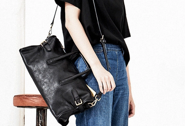 Durable Detail Handmade Genuine Leather Large Handbag Shopper Bag Crossbody Bag Shoulder Bag Purse For Women