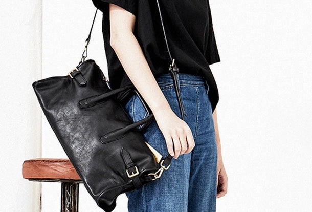 Urban Accessory Sporty messenger bag Handmade Genuine Leather Large Handbag Shopper Bag Crossbody Bag Shoulder Bag Purse For Women