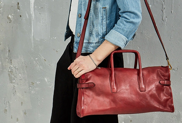 Handmade Genuine Leather Large Handbag Shopper Bag Crossbody Bag Shoulder Bag Purse For Women Minimalist crossbody bag